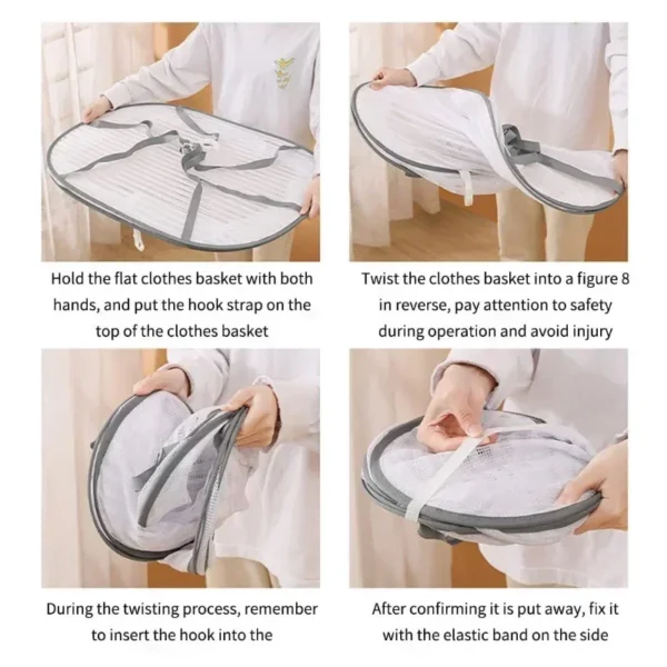 Red de secado colgante multicapa plegable portátil multifuncional para productos secos, ropa de hierbas, frutas y verduras, poliéster no tóxico - Imagen 6